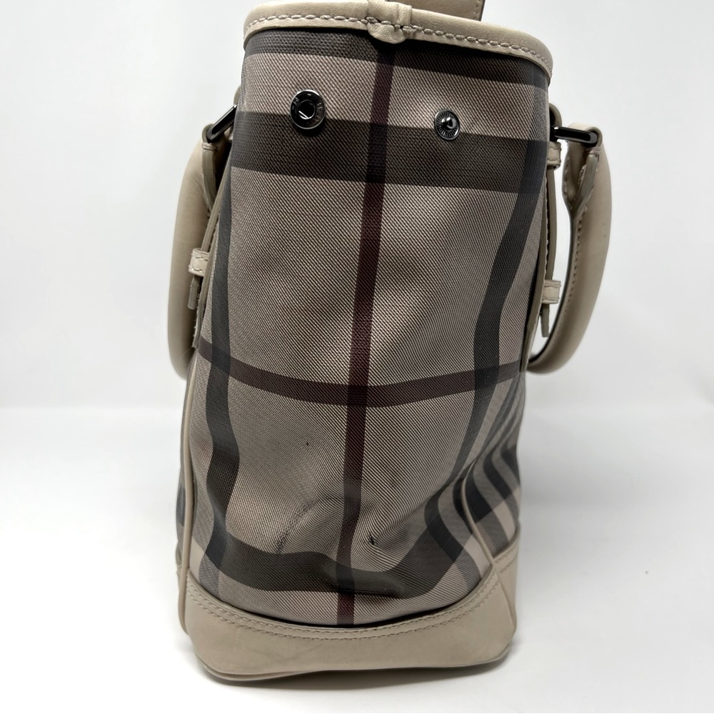 BURBERRY Canterbury Smoked Check Tote Bag Grey - Picture 4 of 10